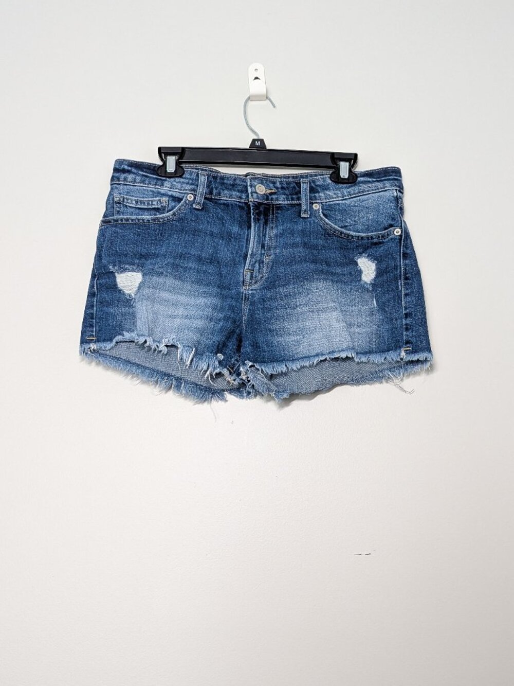 Lucky Brand The Cutoff Shorts Distressed Denim Size 12/31 Frayed Distressed Y2K